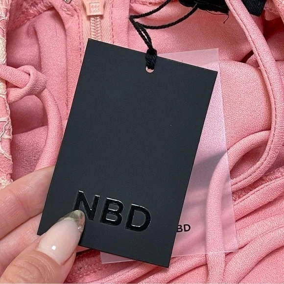 NBD Marilyn Blush & Ivory Lace Sleeveless Dress Size XL Women - Picture 13 of 15